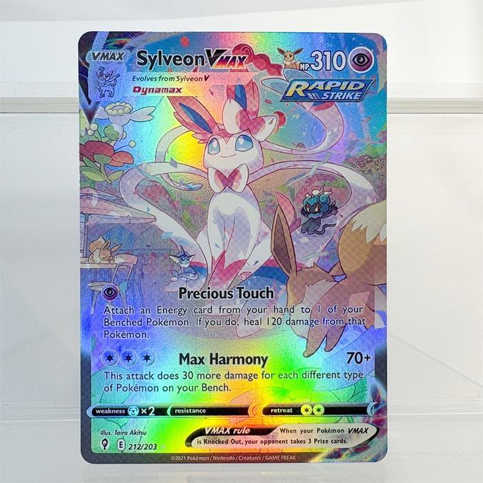 PKM Holographic Flash Proxy Cards Celebi Sylveon Vmax Calyrex Leafeon Charizard PTCG PROXY Card The