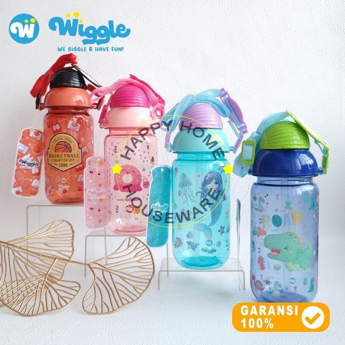 Ecentio - Basket Bottle Sport 450ml Botol Air Minum Anak Tali & Sedotan