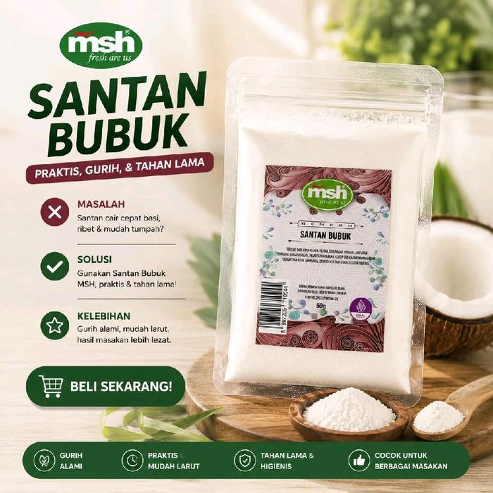 Santan Bubuk 50 gr , Santan Bubuk Murni , Santan Bubuk Premium