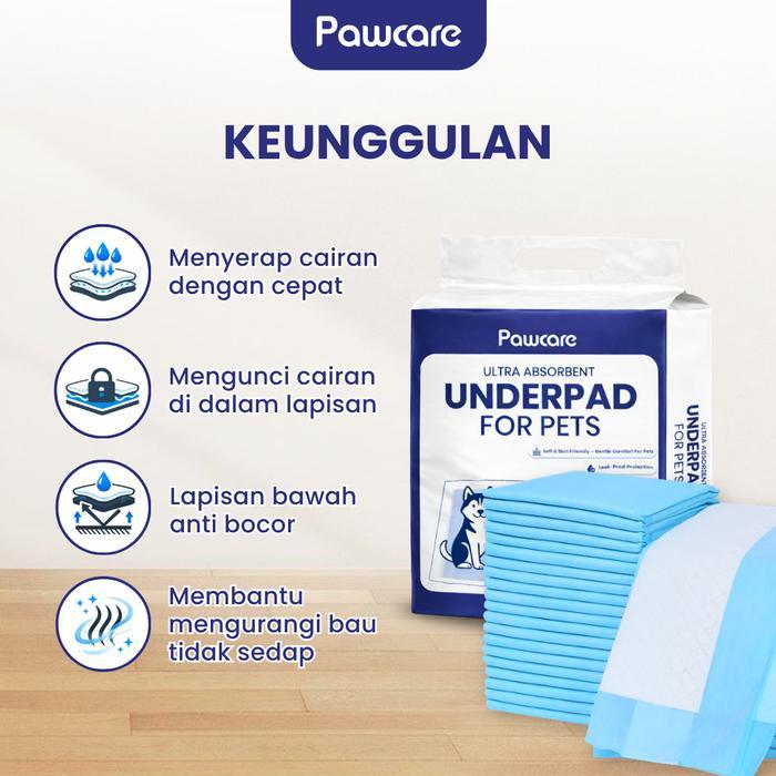 PAWCARE - Alas Perlak Poop & Pee Kucing Anjing - Perlak Kucing Melahirkan - Underpad Anjing - Pad