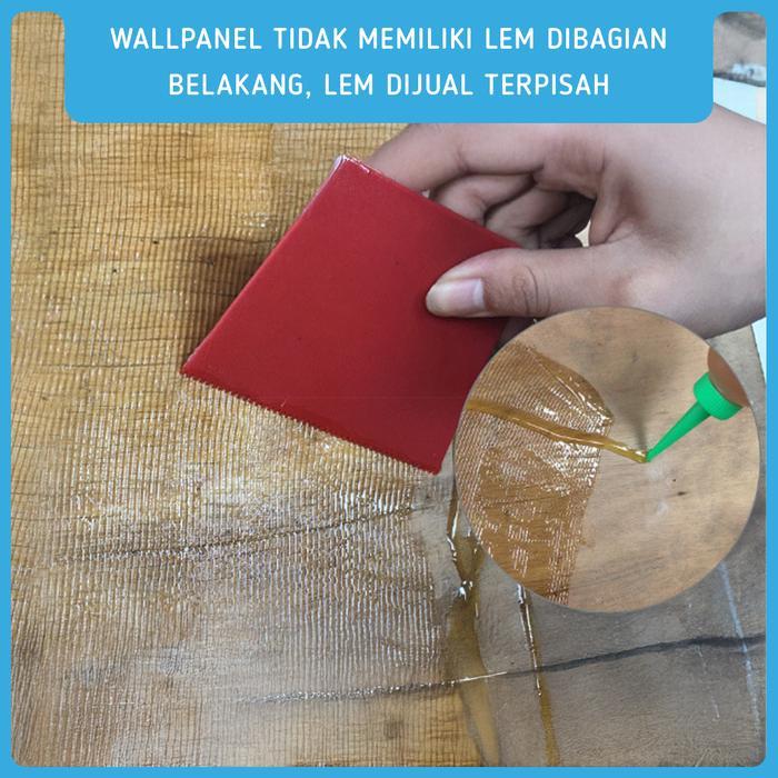 NEW 3D PVC WALL PANEL MOTIF POLOS WALLPEPER DINDING VINY PVC KAKU ANTI AIR DAN JAMUS PVC WALL