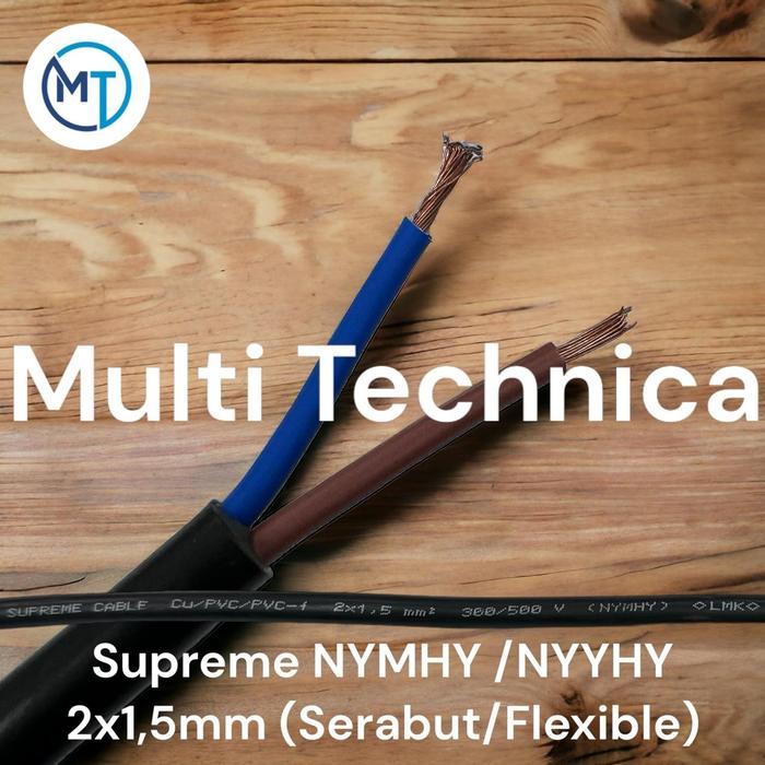 NYYHY 2x1.5 mm SUPREME / KABEL SERABUT 2x1.5 / NYYHY 2 x 1.5 / 2 x 1.5