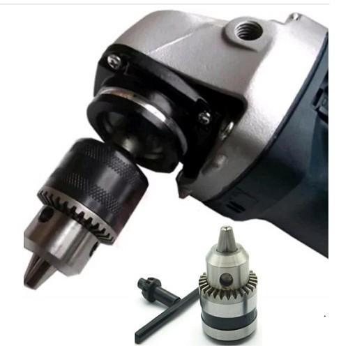 CHUCK KEPALA BOR 10 MM DRAT GERINDA MANDREL ADAPTOR GERINDA TABLE SAW READY STOCK