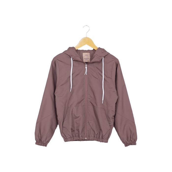 Aima Jaket Parasut Hoodie by Hemline Project - Choco - M (Fit S-M)