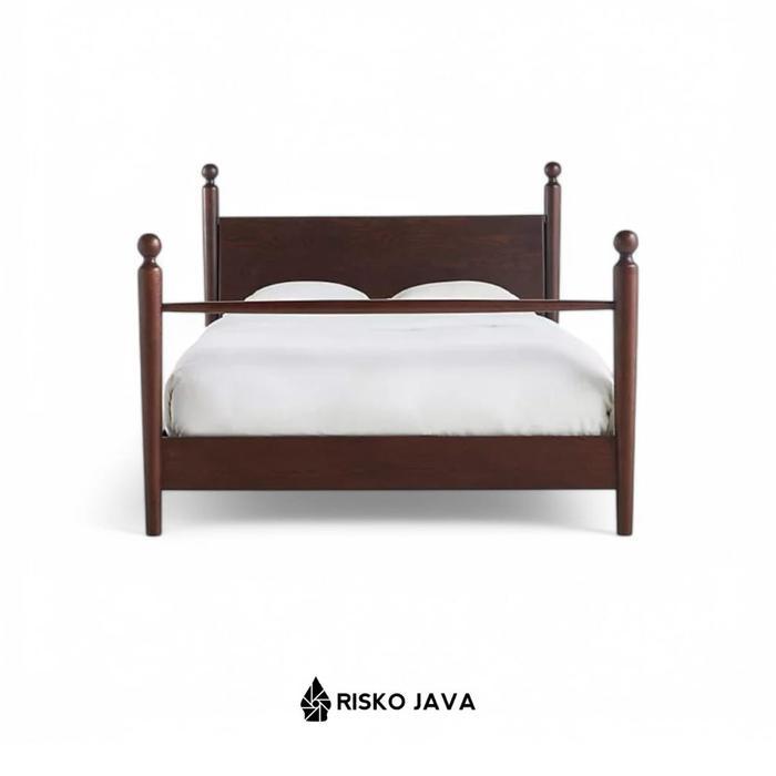 Dipan Kayu Jati / Ranjang Dipan Minimalis / Rangka Dipan Tempat Tidur | KONDO - 90 x 200