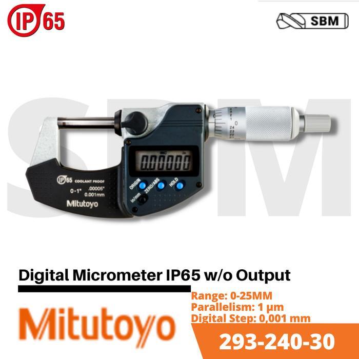 MITUTOYO 293-240-30 DIGIMATIC MICROMETER 0-25MM DIGITAL MICROMETER
