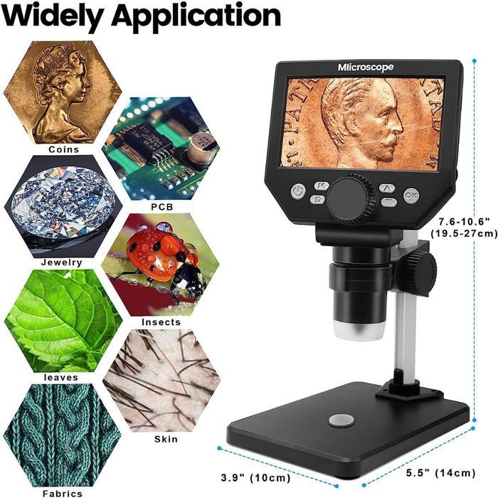 Microscope Digital 1000X Trinocular Mikroskop Trinikuler Mikroskop Digital Mechanic 10Mp Pembesaran