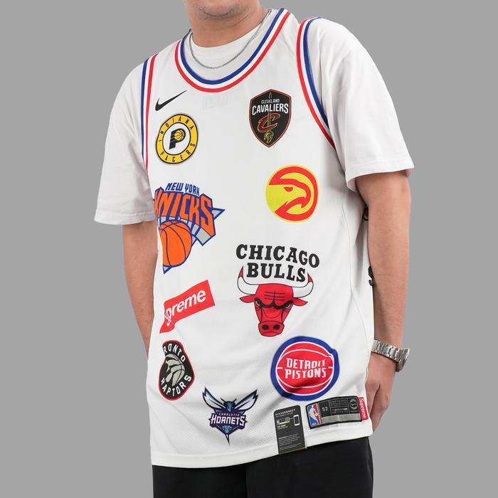 SUPREME X NIKE NBA TEAM AUTHENTIC WHITE JERSEY (100% AUTHENTIC)