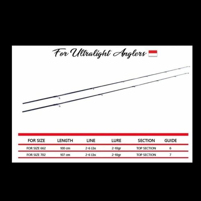 hanya ujung saja untuk joran daido emperor ul 662 702 solid ultralight gen 1 type sic standart