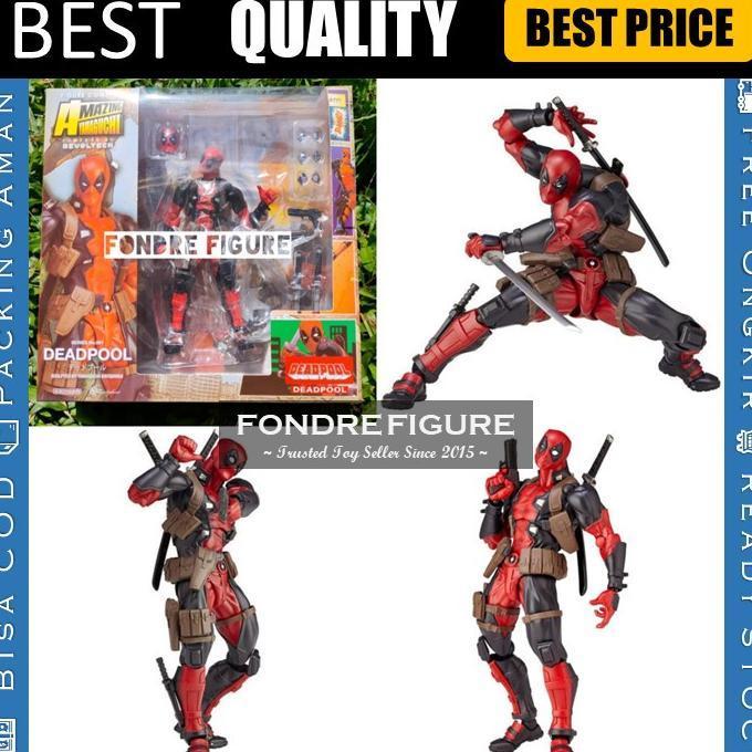 Ready Revoltech Deadpool Dead Pool Kaiyodo Amazing Yamaguchi No 001 Marvel Mainan Anak Action Figure