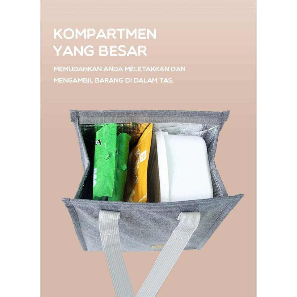 Samono SLB20 Tas Bekal Makan Portable Tas Lunch Box Bag Tahan Panas