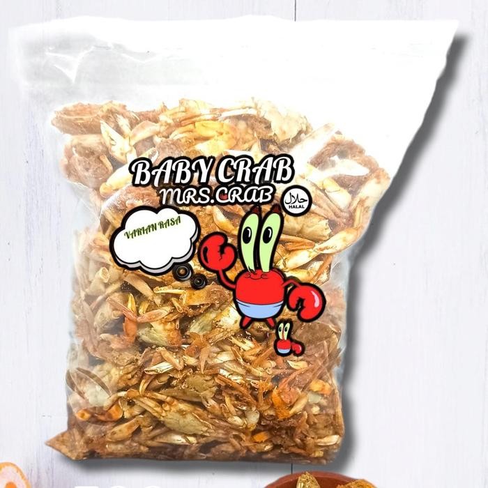 

BABY CRAB GEPREK CRISPY 1KG FOOD SNACK PEDAS CEMILAN KERIPIK GORENG AYAM