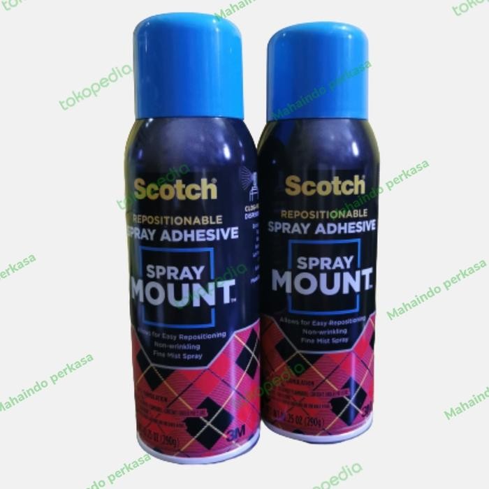

SPRAY MOUNT 3M SCOTCH REPOSITIONABLE SPRAY ADHESIVE 290GR - LEM KERTAS