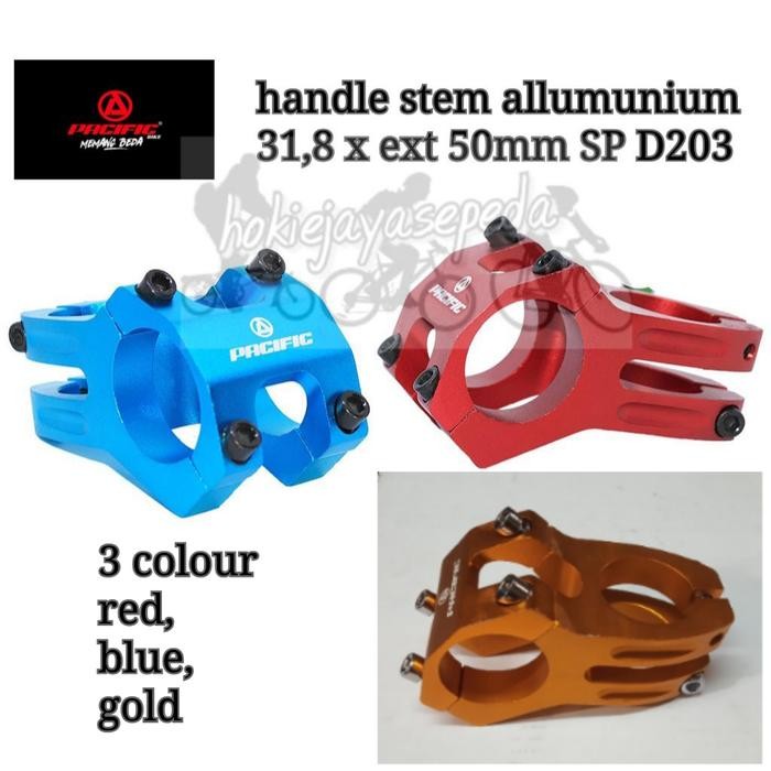 Pacific Stem H-203 Dudukan Stang Sepeda Gunung Oversize Ext 50Mm