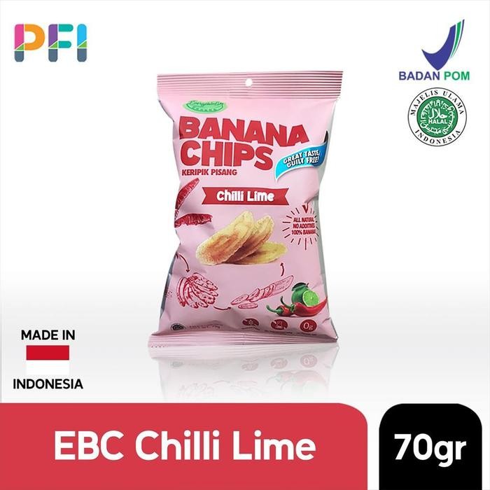 

Everything Banana Chips Chili Lime 70gr - Keripik Pisang Pedas