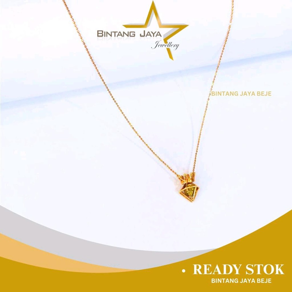 Kalung Emas Asli Rantai Elly 45CM Rosegold Serut (17K) - Berat 2,22gr - Kalung Trendi untuk Gaya Har