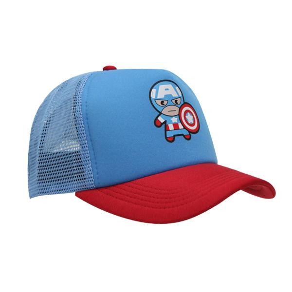 New // Snapback Topi Trucker Dewasa Biru Merah Captain America Kawaii // 100% Original