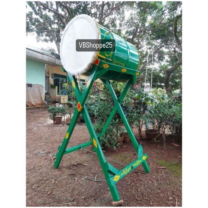 BEDUK SUPER JUMBO HARI RAYA ALAT PUKUL KAKI KULIT KAMBING BEDUK KAYU WOODEN BESAR DRUM DEKORASI