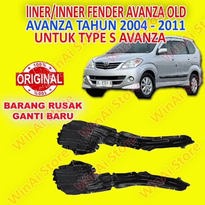 LINER/INNER FENDER AVANZA TAHUN 2004-2011 TYPE S MODEL ORI