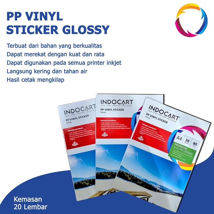 

IndoCart Sticker PP Vinyl Glossy-A4-20s