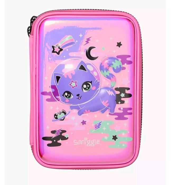 

SMIGGLE PENCIL CASE HARDTOP KITTY FARAWAY PINK