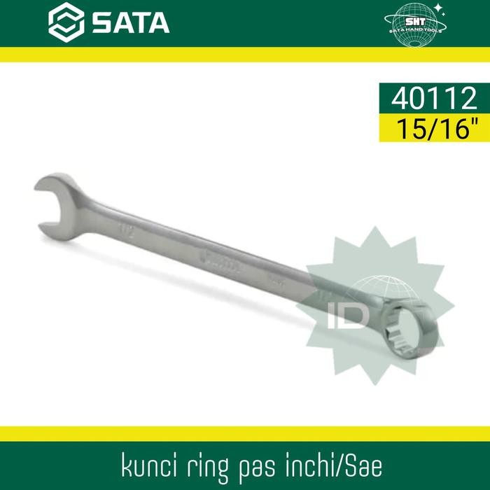 Sata Kunci Ring Pas 15/16 Inchi 40112 Sae Combination Wrench 15/16"