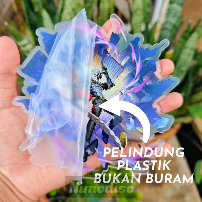 Standee Akrilik Honkai Star Rail Acheron Figure Robin Sparkle Acrylic 15cm Transparan Koleksi Figur