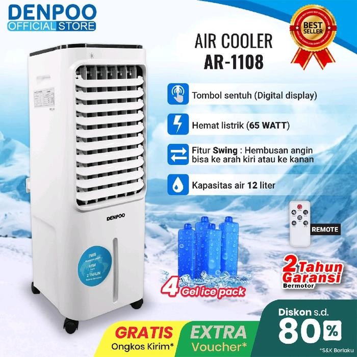 Denpoo Air Cooler / Penyejuk Ruangan AR-1208 12 Liter