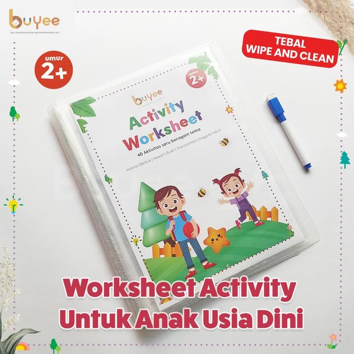 

NEW PRODUK BUYEE GIFT - ACTIVITY WORKSHEET 1 LEMBAR KERJA AKTIVITAS EDUKASI - BUKU BELAJAR ANAK USIA