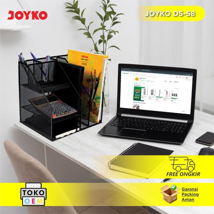 

Khusus Grab! Joyko Desk Set Tempat Alat Tulis Jaring Metal Pen Holder Organizer Meja Kantor Ds-58