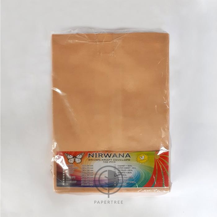 

AMPLOP COKLAT POLOS UKURAN A4 DENGAN LEM SEAL MERK NIRWANA KODE 213