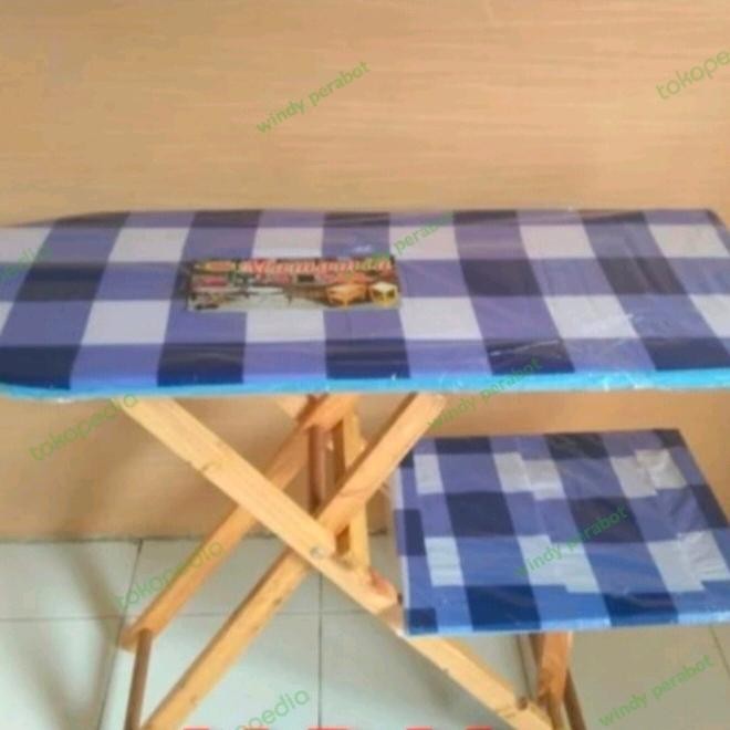 MEJA SETRIKA LIPAT KAYU SERBAGUNA / MEJA SETRIKA PORTABLE /