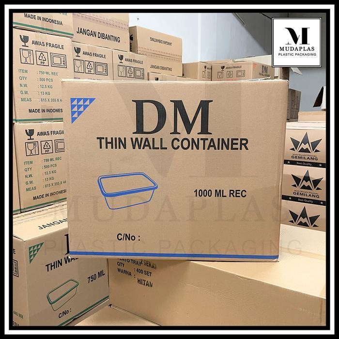 

THINWALL 1000 ML DM KOTAK PERSEGI PANJANG RECTANGLE - ISI 500 PCS