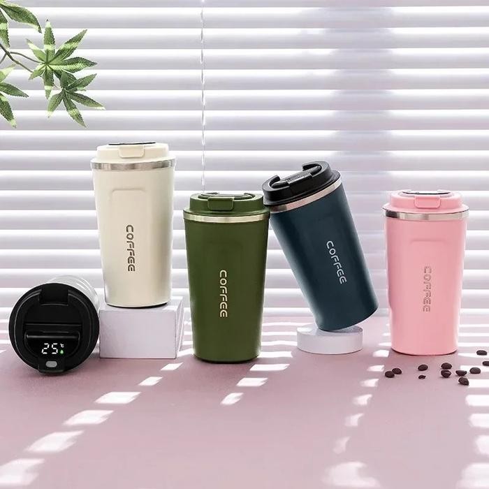 304 Stain Termos Gelas Led Tumbler Tahan Panas Dingin 510ml Travel Mug.