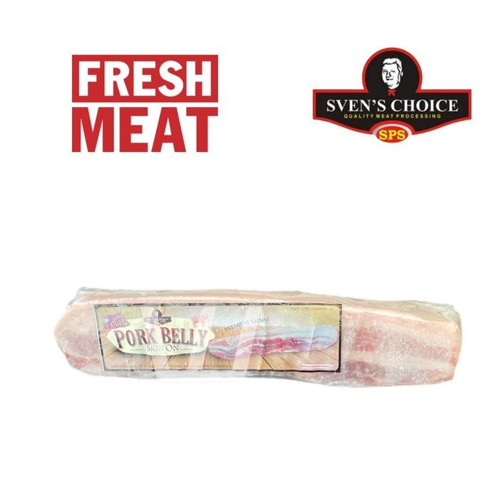 Pilihan- Daging Babi Segar Pork Belly Skinless Premium Sven'S Choice Bali 500G