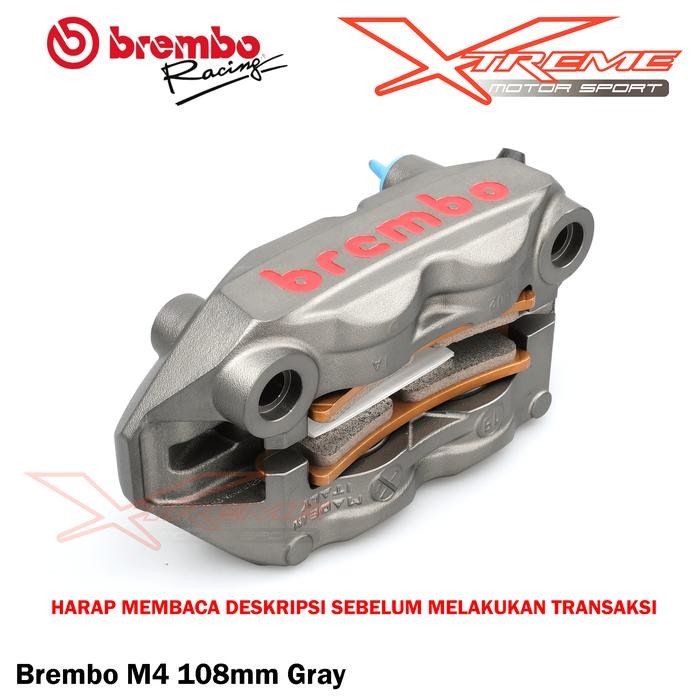 KALIPER BREMBO RADIAL MONOBLOCK M4 108 MM SEBELAH KANAN ONLY ORIGINAL BREMBO ITALY