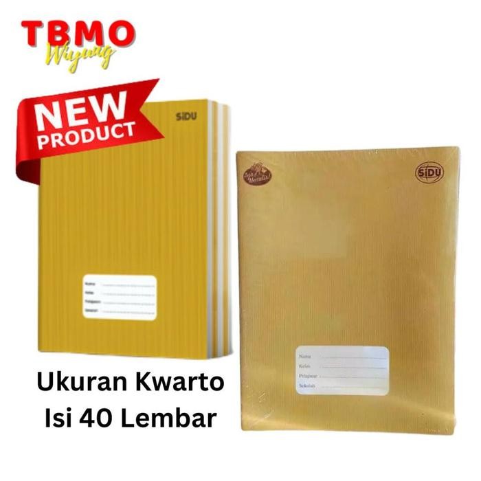 

New Buku Tulis Sinar Dunia SIDU Kraft 40 Lembar (1 Pack Isi 10 Buku) (S:PACK) Paper Stationery