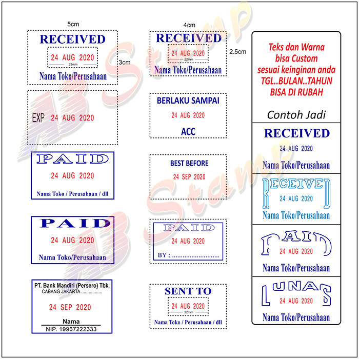 

Khusus Grab! Stempel Shiny S 827D Tanggal Otomatis Custom Text