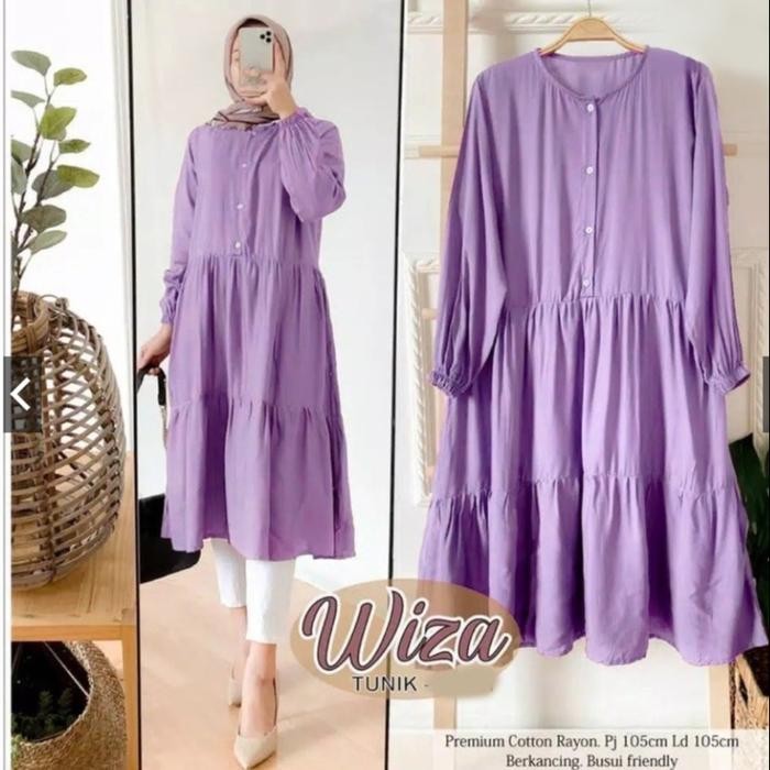 Pilihan- Atasan Tunik Wiza/Atasan Rayon Polos Ld 120