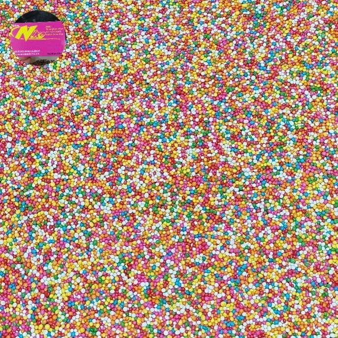 Stok Baru Sprinkle Spikel Trimit Gula Butir Rainbow Topping Kue 1kg Khusus Grab dan Gojek