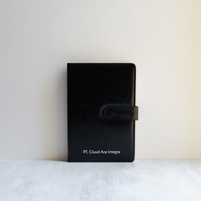 Notebook A5 Custom Leather Cover Buku Agenda Kerja Kulit Premium