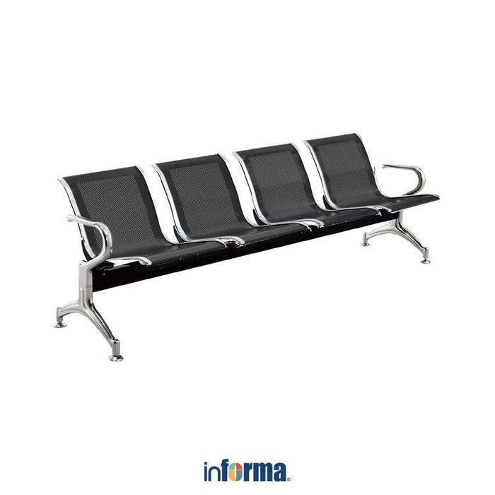 INFORMA Y-SERIES KURSI TUNGGU 4 SEATER - HITAM