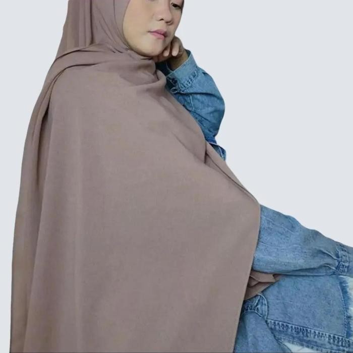 Pilihan- Jilbab Pashmina Wolfis Jumbo Panjang 200 X 100 Cm Syari Premium Muslim Instan Wanita