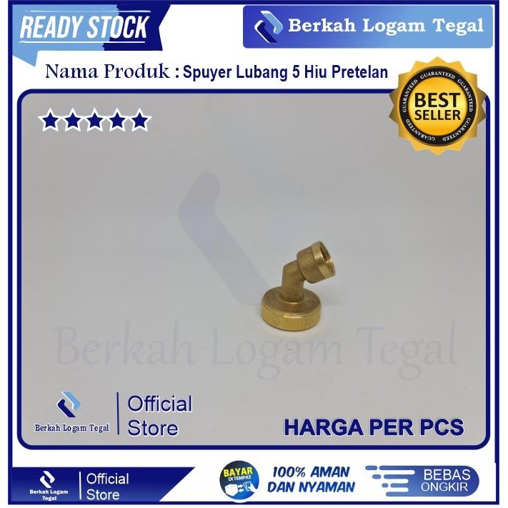 Spuyer Sprayer Nozzle Kuningan Hiu Lubang 5 Import Model Rata