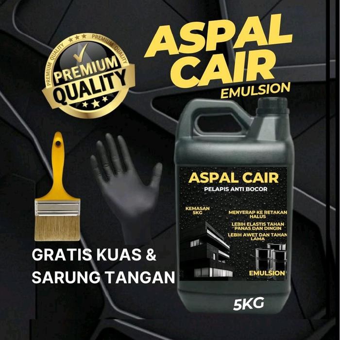 Aspal Cair Anti Bocor 5kg Paint untuk Dak dan Dinding Bangunan