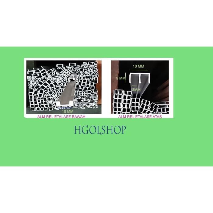 ALM REL ETALASE ATAS DAN REL ETALASE BAWAH DIJUAL PER METER