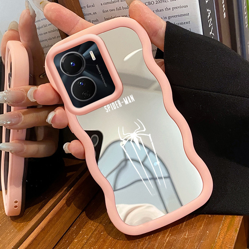 Casing Untuk VIVO Y16 Y35 5G Y56 5G Y02s Case Casing HP Pola bekas kaki dan laba-laba Kesing Kasing 