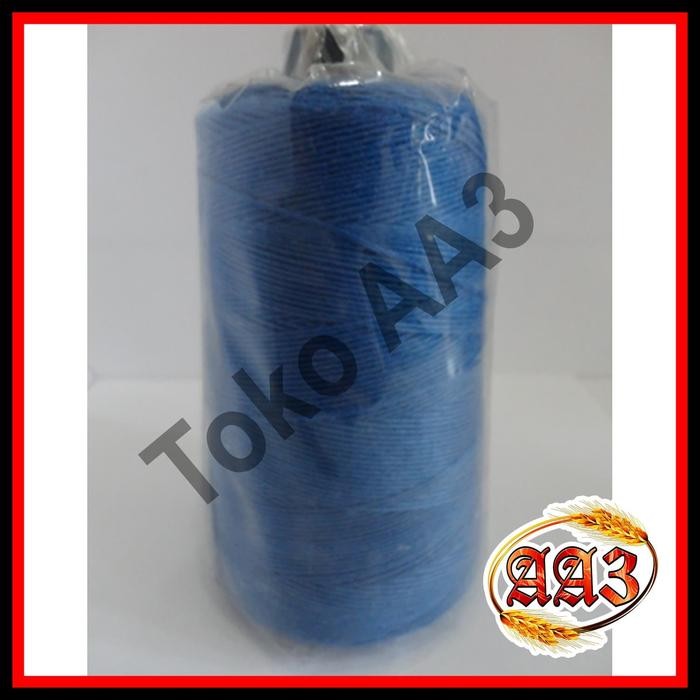 tokokarungaa3 Benang jahit karung plastik beras warna biru tua