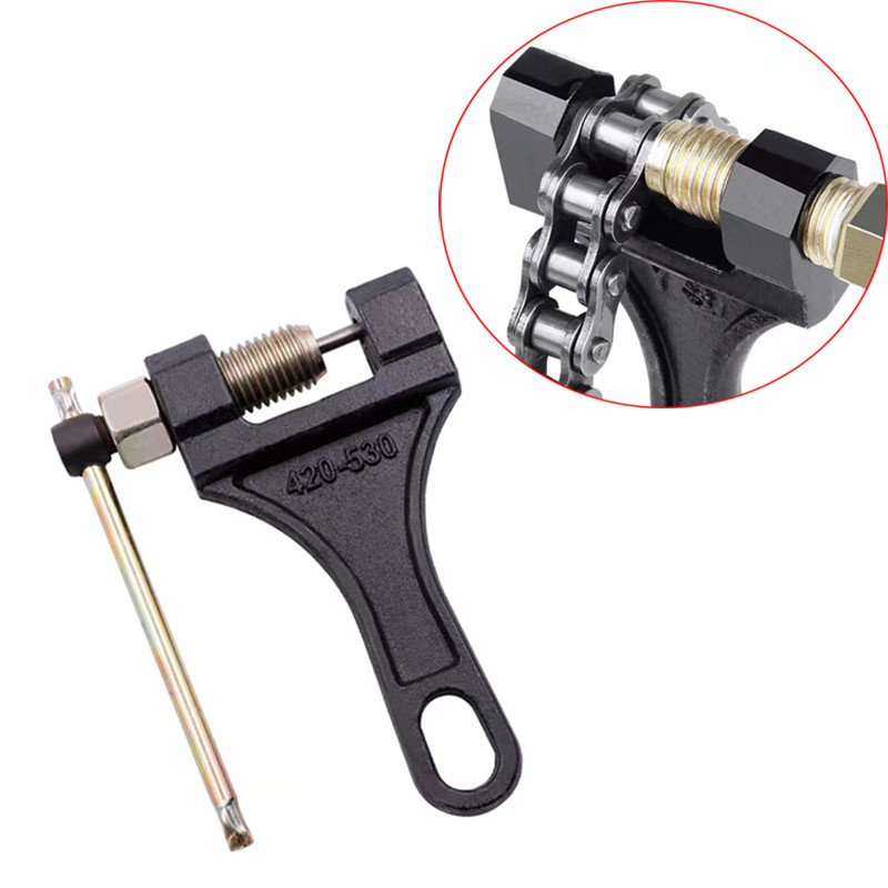 Motorcycle Chain Breaker Chain Link Removal Separator Motor Chain Breaker Riveting Tool 420-530