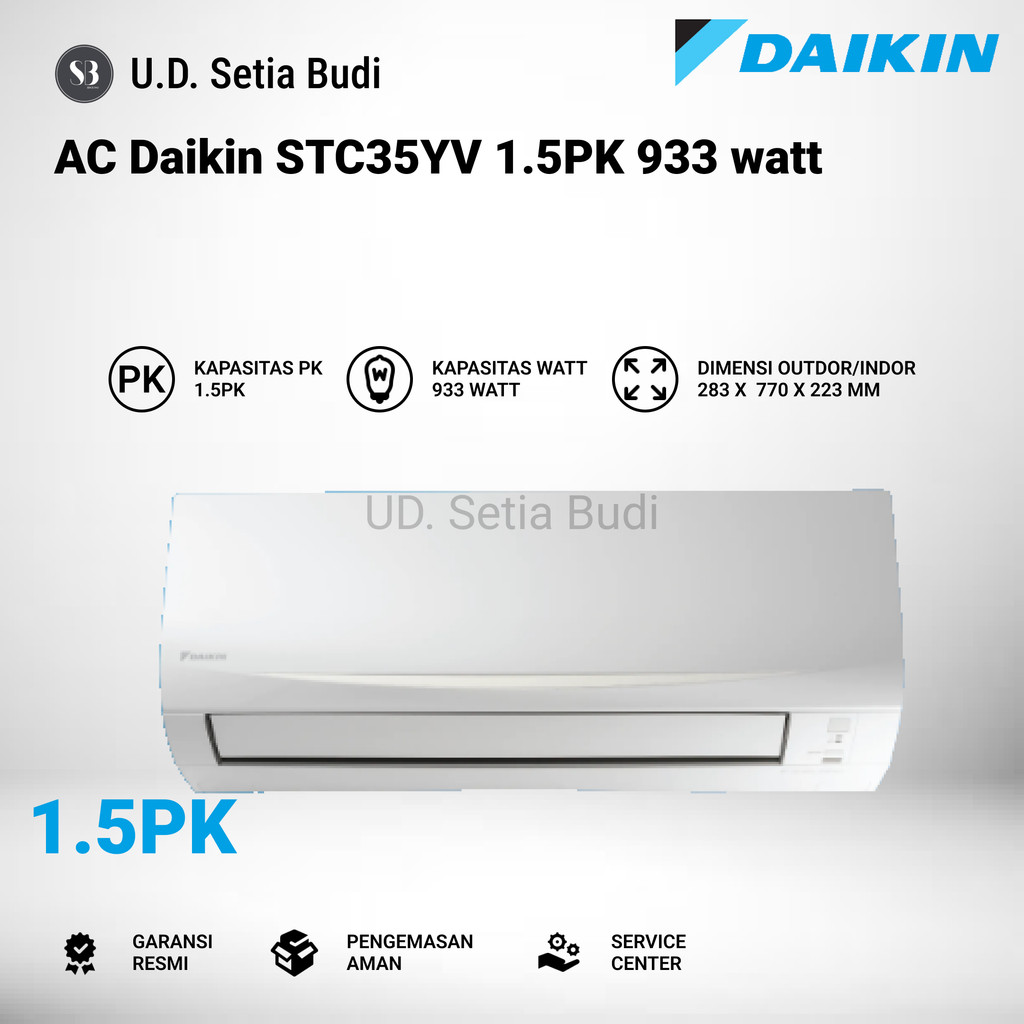 AC Daikin 1,5 PK Standard AC Daikin FTC35YV14 Super Mini Split R32 Low Watt